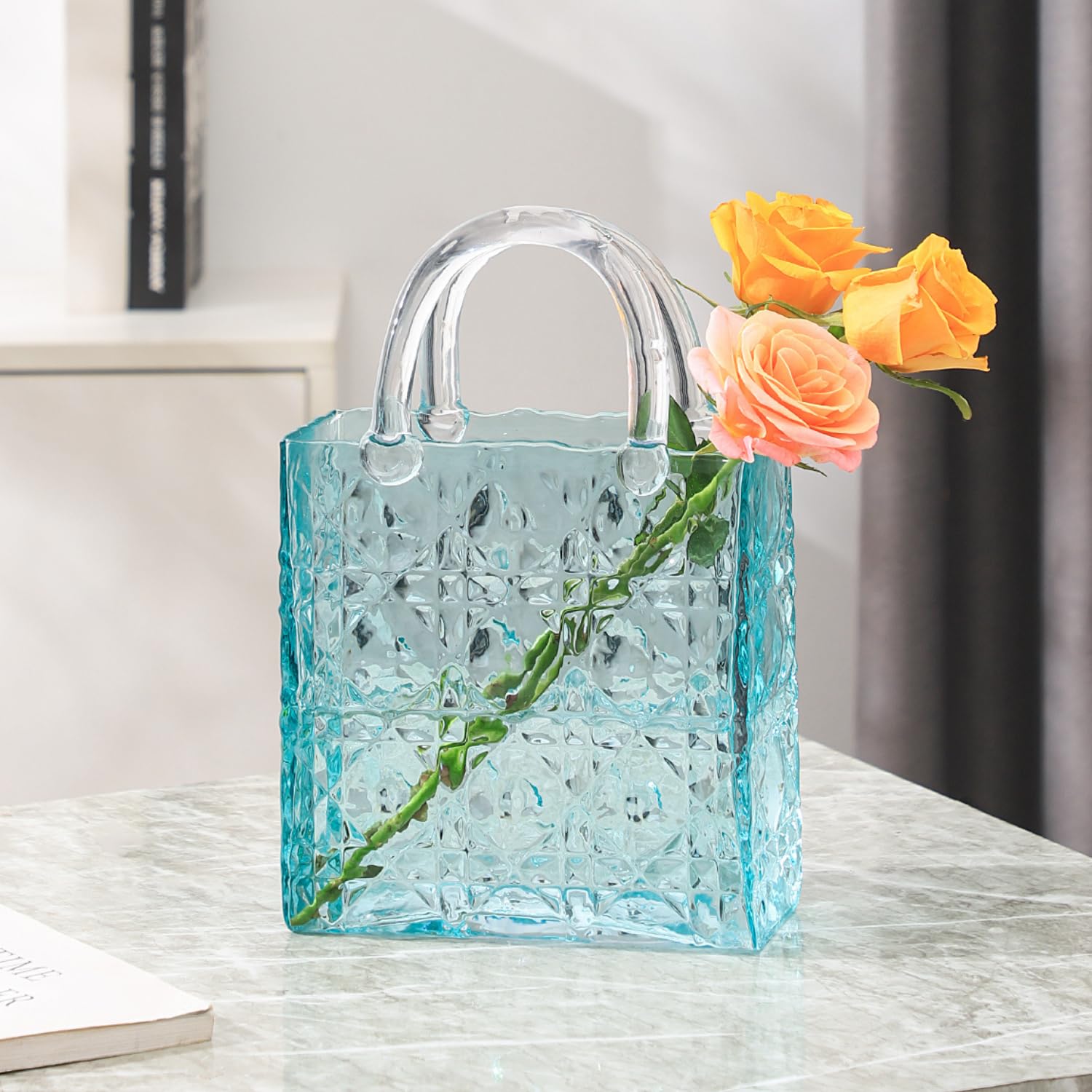 Amazon.com: PORPAN Purse Vase, Glass Bag Vase, Glass Purse